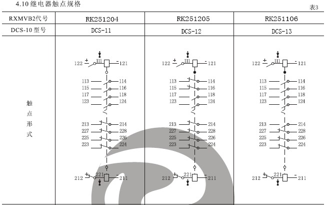 DCS-11雙位置繼電器結構，外形尺寸及安裝開孔圖。