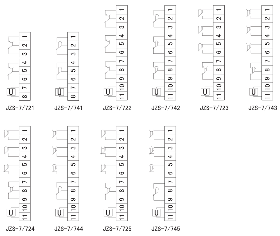 JZS-7/744內(nèi)部接線(xiàn)圖