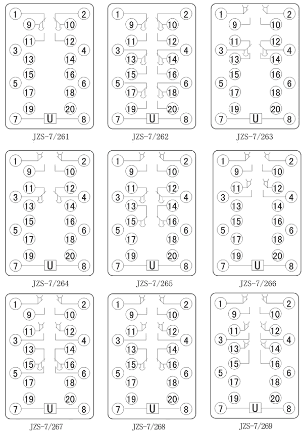 JZS-7/265內(nèi)部接線圖