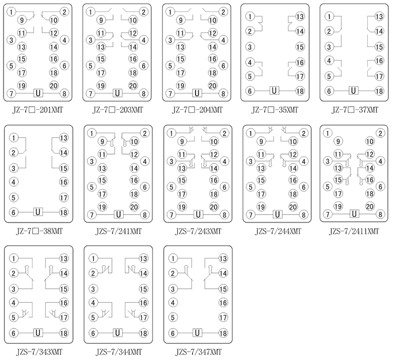 JZ-7Y-35XMT內(nèi)部接線圖