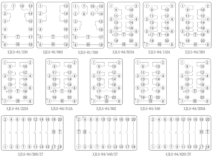 XJLS-84/203A內(nèi)部接線圖