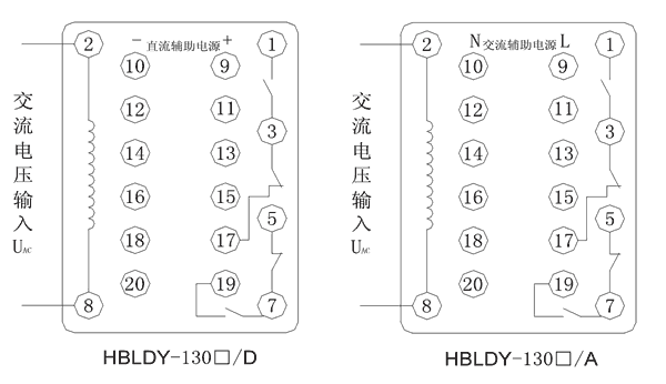 HBLDY-1302/A內(nèi)部接線圖