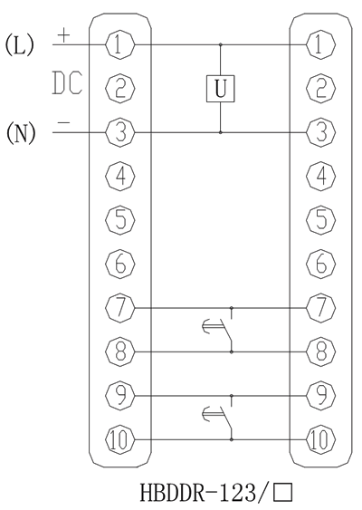 HBDDR-123/6內(nèi)部接線圖